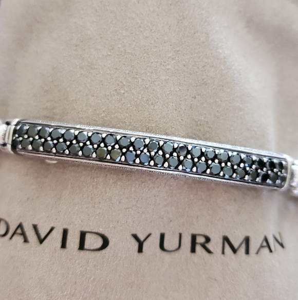 David Yurman Silver and Black Bracelet
